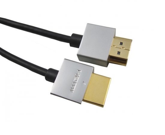 PremiumCord Slim HDMI High Speed + Ethernet kabel, zlacené konektory, 0,5m 
