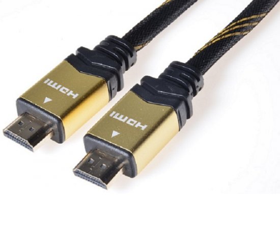 PremiumCord GOLD HDMI High Speed + Ethernet kabel, zlacené konektory, 5m