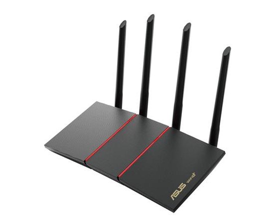 ASUS RT-AX55, Dvoupásmový router AX1800 WiFi 6 (802.11ax) podporující technologie MU-MIMO a OFDMA
