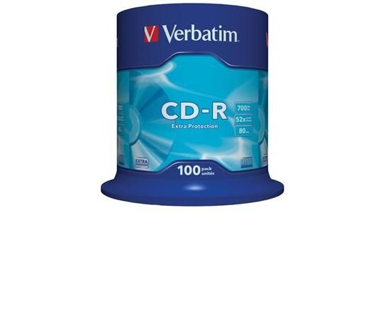 VERBATIM CD-R 700MB, 52x, spindle 100 ks