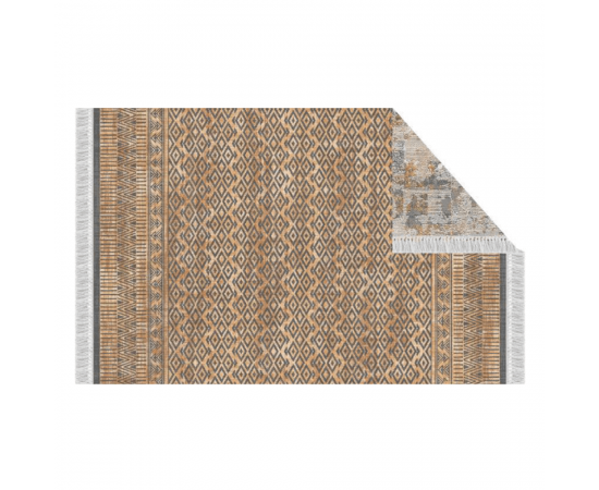 KONDELA Obojstranný koberec, vzor/hnedá, 160x230, MADALA