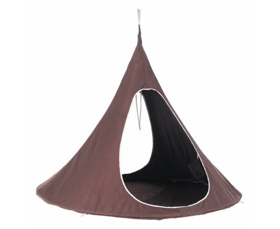 KONDELA Závesné hojdacie kreslo, sivohnedá TAUPE, KLORIN NEW TYP 2 BIG SIZE CACOON HAMMOCK