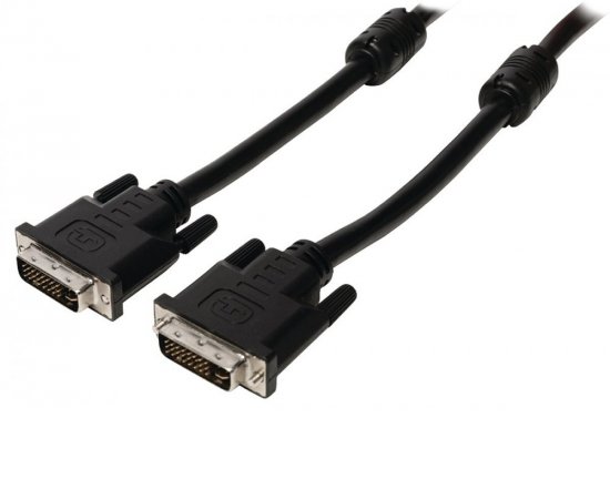 Valueline DVI-I kábel k monitoru 24+5M/24+5M, 5m, čierny