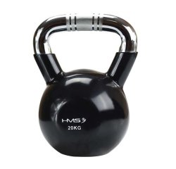 Kettlebell s chromovaným úchopem HMS KTC 20 kg černý