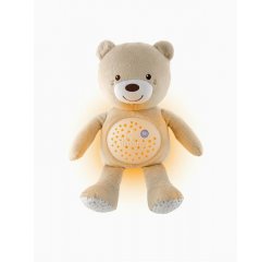 CHICCO Medvedík uspávačik s projektorom a hudbou Baby Bear First Dreams - neutral béžová 0m+