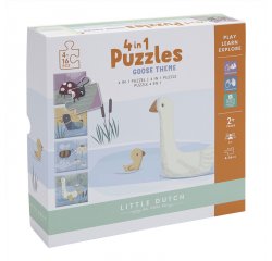 LITTLE DUTCH Puzzle 4v1 Hus