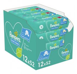 12x PAMPERS Fresh Clean Obrúsky vlhčené 52 ks