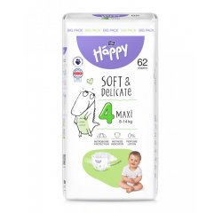 BELLA HAPPY Baby Plienky jednorazové Maxi 8-14 kg Big Pack 62 ks