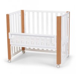 KINDERKRAFT SELECT Postieľka drevená Koya s funkciou ohrádky vrátane matraca White, Premium