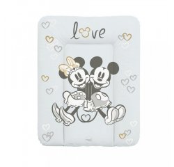 CEBA Podložka prebaľovacia mäkká na komodu (50x70) Disney Minnie &amp; Mickey Grey