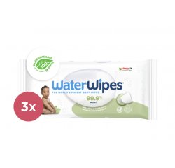 3x WATERWIPES Vlhčené obrúsky bez obsahu plastov Soapberry 60 ks ( 180 ks )