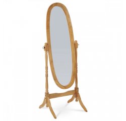 AUTRONIC 20124 OAK Zrkadlo stojací v. 151 cm, konštrukcia z masívneho kaučukovníka, morenie dub