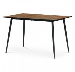 AUTRONIC AT-682 OAK Jídelní stůl, 120x75 cm, deska MDF, dýha divoký dub, kovové nohy,  černý lak