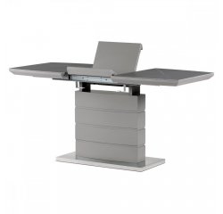 AUTRONIC HT-424M GREY Jedálenský stôl 120+40x70 cm, keramická doska sivý mramor, MDF, sivý matný lak