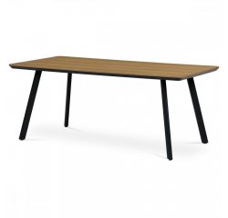 AUTRONIC HT-533 OAK Jídelní stůl, 180x90x76 cm, MDF deska s dýhou odstín dub, kovové nohy, černý lak