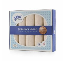 XKKO Organic Staré časy - Plienky z biobavlny - Natural, 80x80