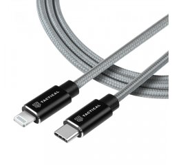 Tactical Fast Rope Aramid Cable USB-C/Lightning MFI 0.3m Grey