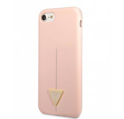 Guess Silicone Line Triangle Zadní Kryt pro iPhone 7/8/SE2020/SE2022 Pink