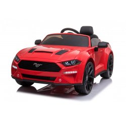 Elektrické autíčko Ford Mustang 24V, červené, Mäkké EVA kolesá, Motory: 2 x 16 000 otáčok, 24V Batéria, LED Svetlá, 2,4 GHz diaľkové ovládanie, MP3 Prehrávač, ORIGINAL licencia