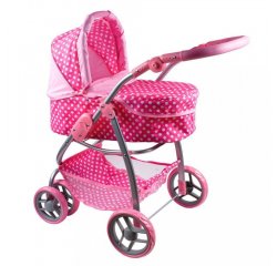 Multifunkčný kočík pre bábiky Baby Mix Jasmínka svetlo ružový