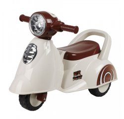 Detské odrážadlo motorka so zvukom Baby Mix Scooter biele