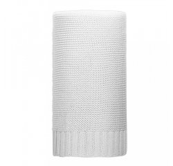 Bambusová pletená deka NEW BABY 100x80 cm biela
