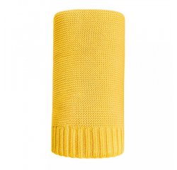Bambusová pletená deka NEW BABY 100x80 cm žltá