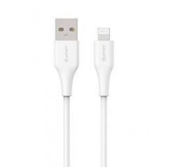 eSTUFF INFINITE Super Soft USB-A to Lightning Cable to Cable MFI 2m, 100% recyklovaný, bílá