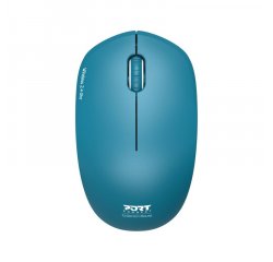 PORT CONNECT Wireless COLLECTION, bezdrátová myš, USB-A dongle, 2.4Ghz, 1600DPI, modrá