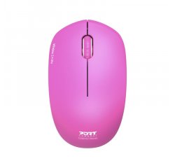 PORT CONNECT Wireless COLLECTION, bezdrátová myš, USB-A dongle, 2.4Ghz, 1600DPI, růžová