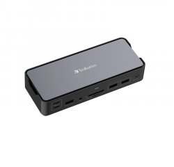 Verbatim USB-C Pro Docking Station CDS-15, 15portů: USB-A,USB-C, HDMI, DP, Audio, SD+microSD, RJ45