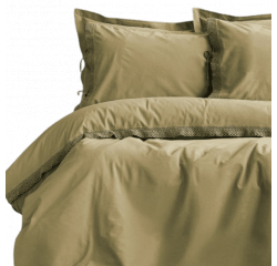 Exkluzívne popelínové obliečky TONKA OLIVE 200x220 / 4*50x70 cm.