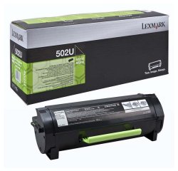 Lexmark originál toner 50F2U00, 502U, black, 20000str., ultra high capacity, return