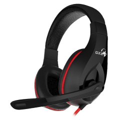Genius HS-G560 GX LYCHAS, herné slúchadlá s mikrofónom, ovládanie hlasitosti, čierna/červená, 2x 3.5 mm jack