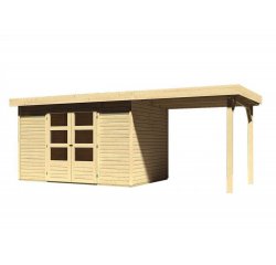 drevený domček KARIBU ASKOLA 4 + prístavok 240 cm (73247) natur LG1709