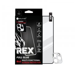 Sturdo Rex protective glass + Camera protection iPhone 12 Pro, čierne, 6v1  