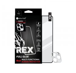 Sturdo Rex protective glass + Camera protection iPhone 12 Pro Max, čierne, 6v1  