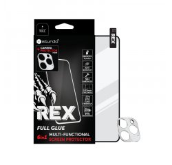 Sturdo Rex protective glass + Camera protection iPhone 13 Pro, čierne, 6v1  