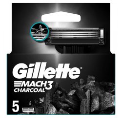 GILLETTE MACH3 CHARCOAL 5 NH CASHBACK AŽ 40 EUR