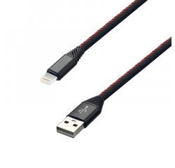 MOBILNET KAB-0185-USB-LIGHT DATA CABLE USB - LIGHTNING 2A, ECO PACK, (TPU) 2M, BLACK