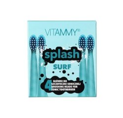 VITAMMY SPLASH, NAHRADNE NASADY NA ZUBNE KEFKY SPLASH, MODRA, 4 KS