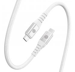 STURDO KAB-0261-STU-C240W TEXTILNY KABEL 2X TYPE-C 240W 5A 10GBPS 1M, BIELY