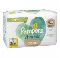 PAMPERS WIPES 132KS (3X44) HARMONIE COCO CASHBACK AŽ 40 EUR