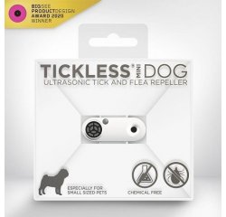 TICKLESS MINI DOG DOBIJATELNY ULTRAZVUKOVY ODPUDZOVAC KLIESTOV A BLCH PRE PSOV - WHITE