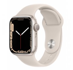 APPLE WATCH SERIES 7 GPS 41MM STARLIGHT ALUMINIUM CASE WITH STARLIGHT SPORT BAND - REGULAR MKMY3VR/A