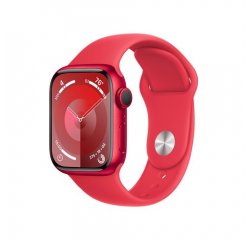 APPLE WATCH SERIES 9 GPS 41MM (PRODUCT)RED ALUMINIUM CASE WITH (PRODUCT)RED SPORT BAND-S/M,MRXG3QC/A