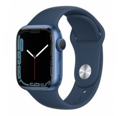 APPLE WATCH SERIES 7 GPS 41MM BLUE ALUMINIUM CASE WITH ABYSS BLUE SPORT BAND - REGULAR MKN13VR/A