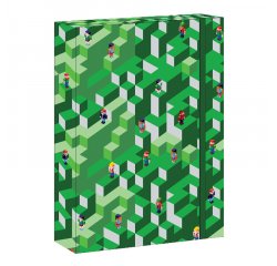 REYBAG SKOLSKY BOX A4 GREEN PIXEL