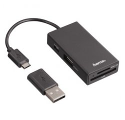 HAMA 54141 USB 2.0 OTG HUB/CITACKA KARIET PRE SMARTFON/TABLET/NOTEBOOK/PC