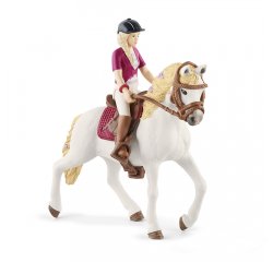 SCHLEICH BLONDINA SOFIA S POHYBLIVYMI KLBMI NA KONI /42540/